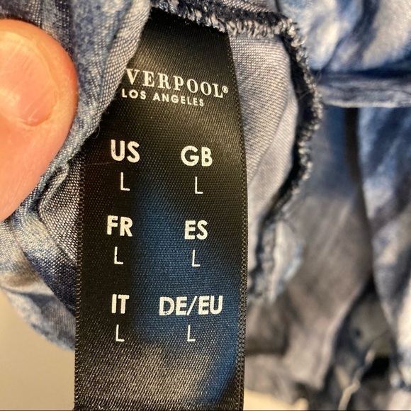 LIVERPOOL LOS ANGELES Sz L Tie Dye Look Button Blouse - Picture 6 of 8